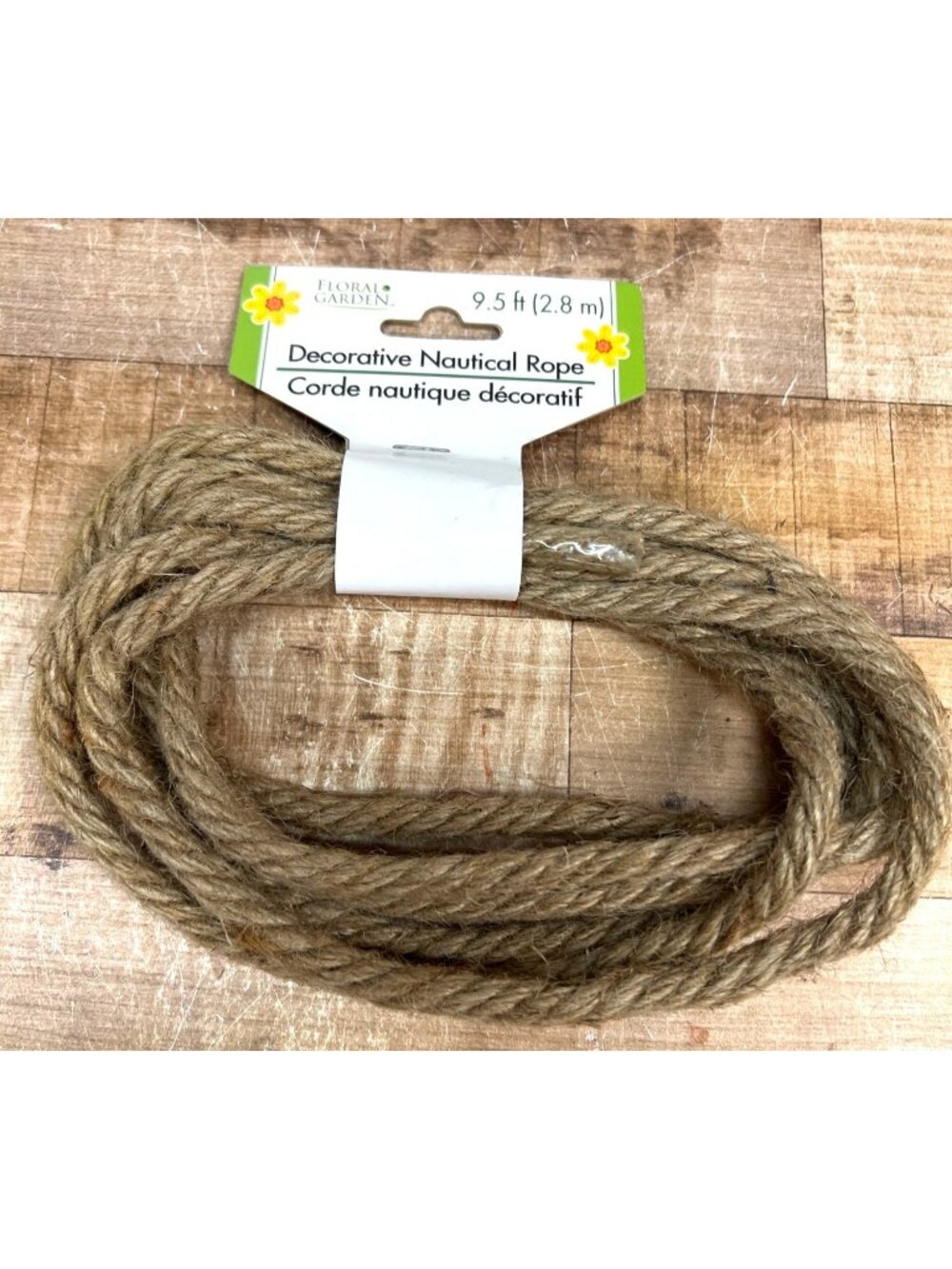 Decorative Nautical Rope 9.5 Ft Jute Twine For Crafting & DIY Projects